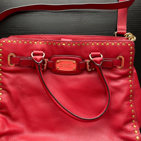 Michael Kors - Red Leather - With gold trim - Satchel / Shoulder Bag - Picture 5 of 6